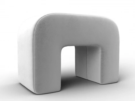 Пуф 008 (ДСП,Брус,Фанера,Велюр/Молочный) Лига Диванов 132382