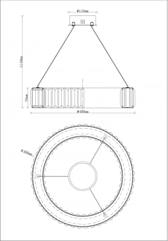 Подвесная люстра Moderli Columbia V9060-PL
