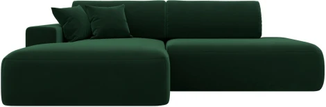 Диван угловой Лига-036 НПБ Модерн левый угол (Зеленый/Велюр) Лига Диванов арт.121410L