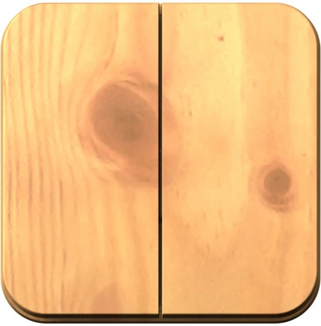 Выключатель накладной двухклавишный (ясень) Systeme Electric Blanca BLNVA105005