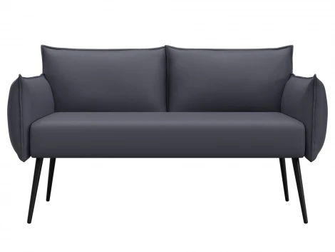 Диван прямой Лига-083 (Фанера/Металл/Экокожа/Серый) Лига Диванов 131069