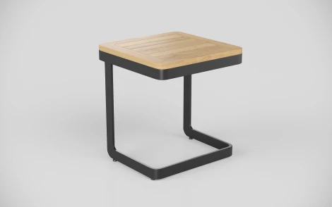 Комплект садовой мебели Виллино карбон, алюминий/тик Gardenini TPVLN.010004.T2