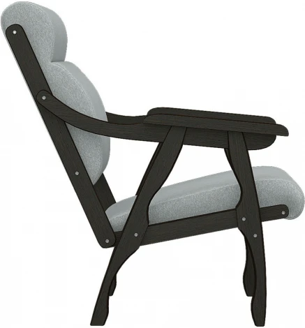 Кресло Вега 10 ткань серый, каркас венге Mebelik арт.007542