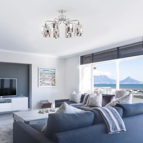 Потолочная люстра Eurosvet Scoppio 10101/8 хром/прозрачный хрусталь Strotskis (220V)