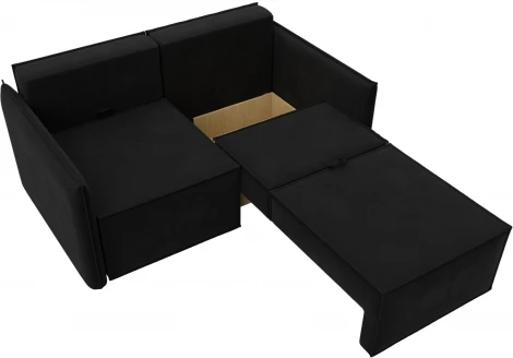 Диван прямой Либерти мини (Черный/Микровельвет) Лига Диванов арт.121906