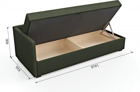 Диван-кровать Arsko Велес Угол левый велюр зеленый