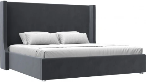 Кровать интерьерная Ларго 200 (Серый/Велюр) Лига Диванов арт.120748