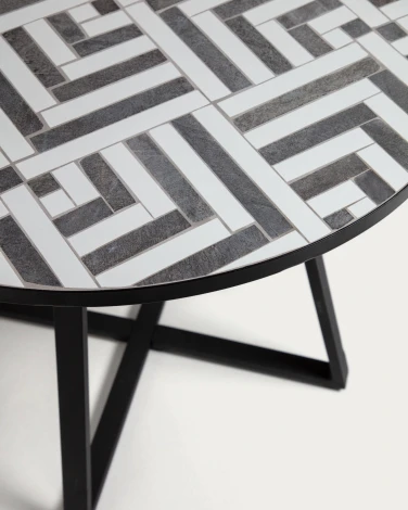 Стол уличный La Forma (ex Julia Grup) Tella (Белый,Черный/ Керамика,Сталь,Металл,Цемент)