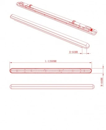 Настенно-потолочный линейный светильник светодиодный ЭРА SPP-201-0-65K-L32 (220V, IP65)