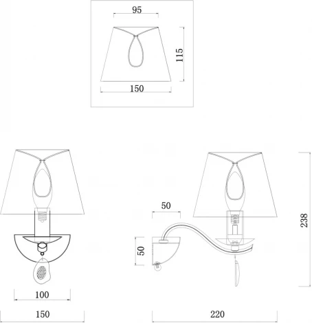 Бра Freya Monique FR2001WL-01G