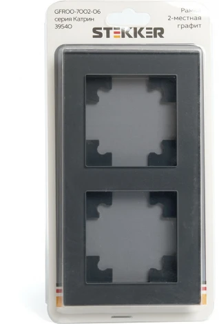 Рамка на 2 поста (графит) Stekker Катрин 39540