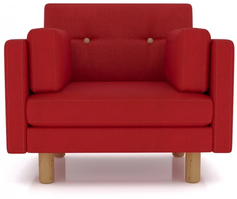 Кресло Arsko Ингвар красный велюр