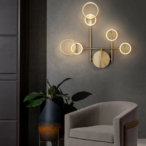 Настенный светильник Wi-Fi Zingy E Brass ImperiumLoft Zingy01 (LED, 220V, пульт управления)