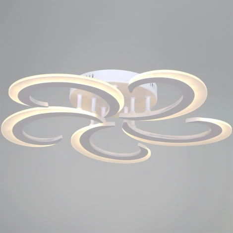 Потолочная люстра светодиодная на штанге с пультом с регулировкой цветовой температуры, яркости и с ночным режимом Reluce 05090-0.3-05 WH