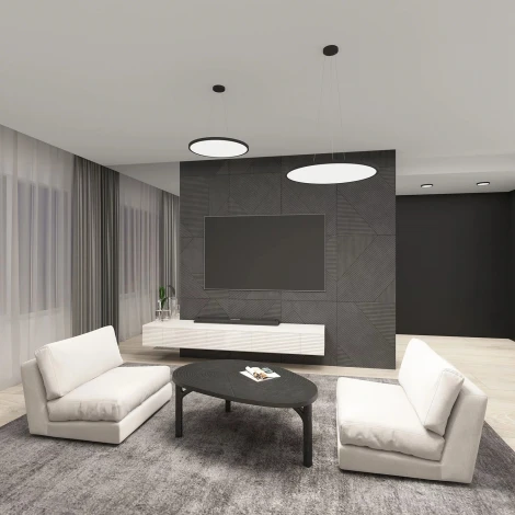 Потолочный светильник круглый Denkirs Thin DK6524-BK (LED, 220V, круглые, IP40)