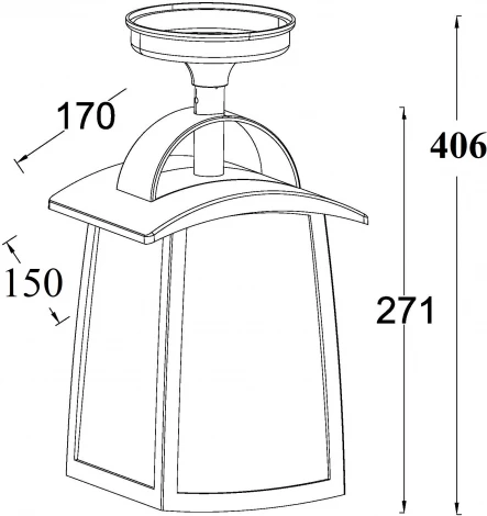 Потолочный светильник уличный Oasis Light FRANKFURT I 2736 05A R