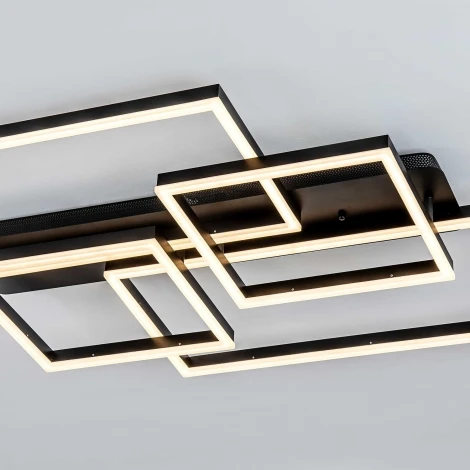 Потолочная люстра светодиодная на штанге с пультом с регулировкой цветовой температуры и яркости LED4U L11046-4 BK