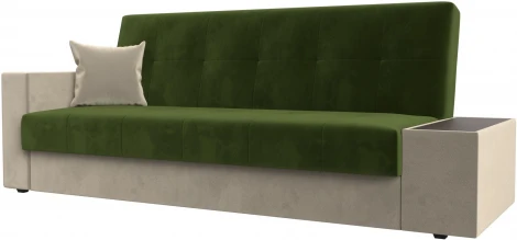 Диван-книжка Лига-020 стол справа (Зеленый,Бежевый/Микровельвет) Лига Диванов арт.118497