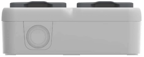 Розетка 2-я с защитной крышкой, 2К+З, накладная, цвет серый IP55 Donel W55 DIP28840