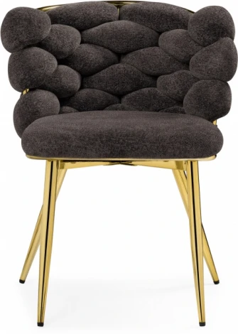 Стул на металлокаркасе Woodville Rendi gold / gray