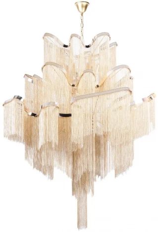 Подвесная люстра каскадная большая Loft It Stream 10208/1000 Gold (220V, на цепи)