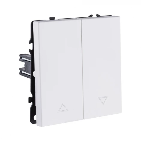 Механизм управления жалюзи 2-клавишный белый матовый Kollinger Eclipse EC-013WH