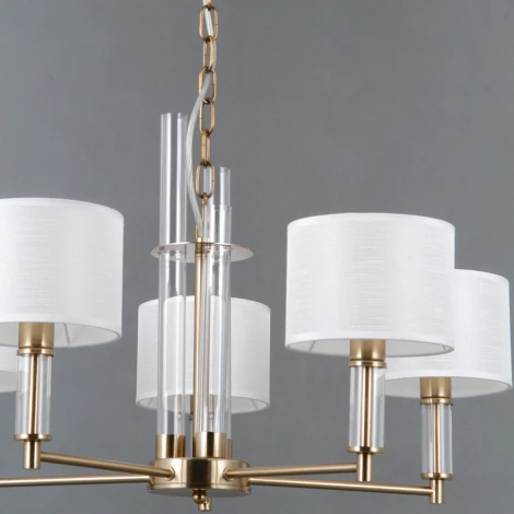 Подвесная люстра ILLUMICO IL0755-5PSQ-25 BRASS GENOA (220V, на цепи)