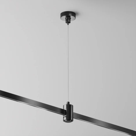 Подвес тросовый Hang одинарный Flarity черный Maytoni Accessories for tracks Flarity TRA157SW-S1-B (24V)