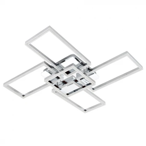 Потолочная люстра светодиодная на штанге с пультом с гибким неоном с регулировкой цветовой температуры и яркости LED4U LED4U L11004-5 CR