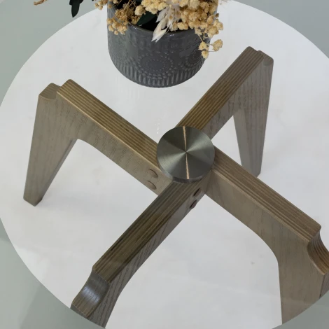 Стол журнальный Рилле 447 шимо/стекло прозрачное Mebelik 009585