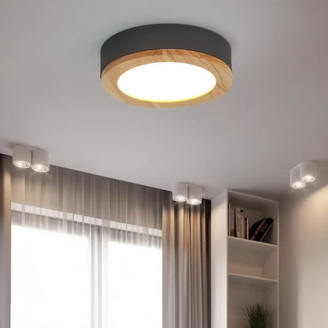 Потолочный светильник круглый Wudda D40 Серый ImperiumLoft Wudda01 (179767-26) (LED, 220V, круглые)