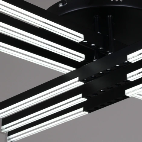 Потолочная люстра светодиодная с пультом с регулировкой цветовой температуры, яркости и ночным режимом Reluce 83090-0.3-06A BK