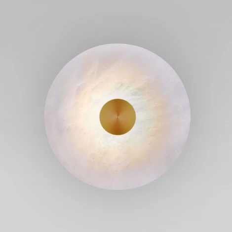 Светодиодный настенный светильник Eurosvet Thasos 40340 LED латунь с мраморным рассеивателем (220V, круглые)