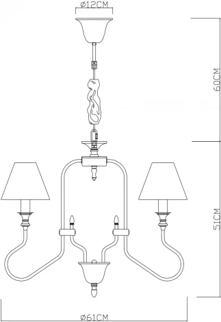 Подвесная люстра Arte Lamp Agio A6086LM-5PB