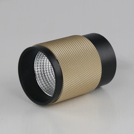 Точечный накладной светильник iLedex Delta 1955-10W-3000K-36 BK+BR (220V, круглые)