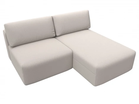 Диван угловой модульный Лига-060 НПБ угол универсальный (ЛДСП,Брус,Фанера/Пластик/Замша/Бежевый) Лига Диванов 129506