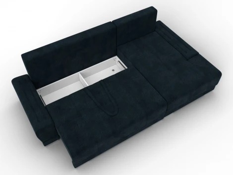 Диван угловой Лига-119 угол правый (ДСП,Брус,Фанера,ЛДС,Велюр/Графит) Лига Диванов 137098