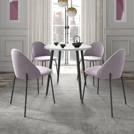 Обеденная группа Брайт/Монти серый/пепельно-розовый, Дебют