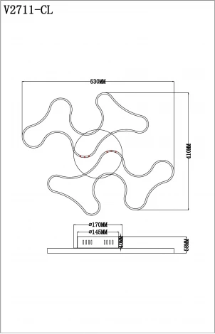 Потолочная люстра Moderli Monica V2711-CL