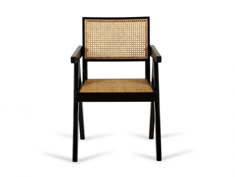 Комплект стульев Baltimore 2 шт. ОГОГО Обстановочка! 966325 (Массив,Дерево,Ротанг/Бежевый,Черный)