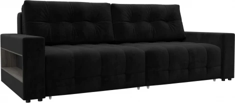 Диван прямой с полками Лига-053 НПБ Лига Диванов (Велюр) арт.128894