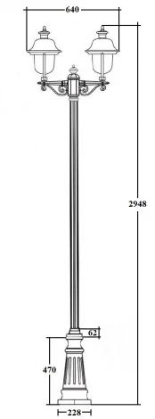 Наземный фонарь Oasis Light MADRID-COOPER 84310cA B2 Bl