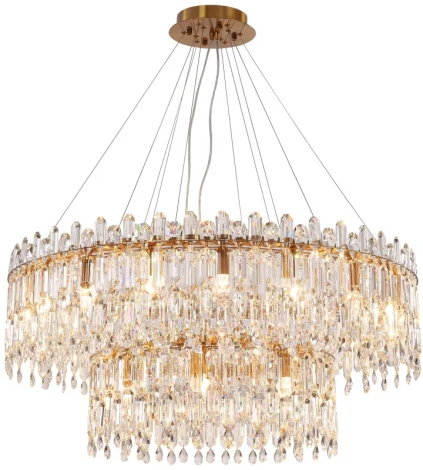 Подвесная люстра ярусная большая Legacy 2158/05/26P Stilfort (220V, хрусталь, подвески)