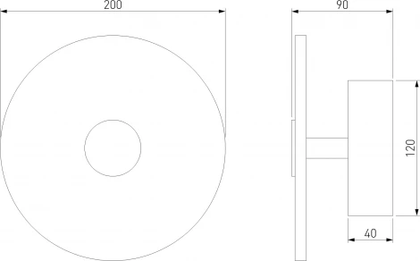 Светодиодный настенный светильник Eurosvet Thasos 40340 LED черный с мраморным рассеивателем (220V, круглые)