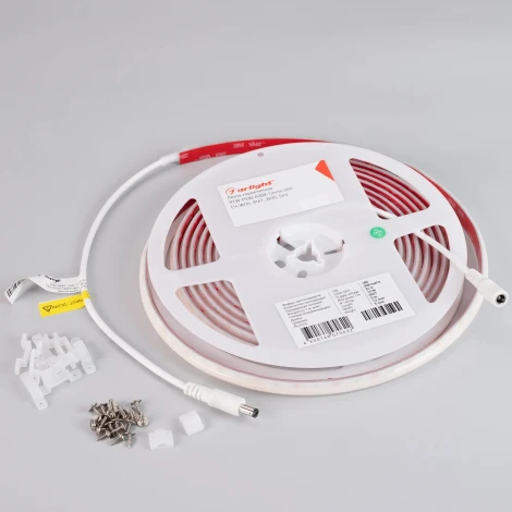 Светодиодная лента герметичная RTW-PSW-A308-12mm 24V White6000 (14 W/m, IP67, 2835, 5m) (Arlight, 5 лет) 045292