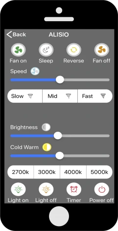 Потолочная люстра светодиодная с вентилятором пультом и управлением смартфоном голосовым регулировкой цветовой температуры Mantra Nepal 7801 (регулировка яркости, 220V, умный дом - Алекса, Google Home, круглые)