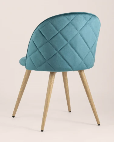 Стул Stool Group Лион велюр с ромбами аквамарин УТ000002228