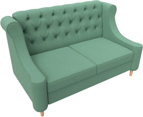 Диван кухонный прямой Бронкс (Зеленый/Рогожка) Лига Диванов арт.123731