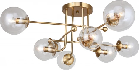 Потолочная люстра на штанге Rivoli Adela 3165-308 (220V, шар, молекулы)