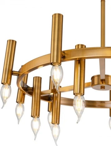 Потолочная люстра большая на штанге Leonardo 2156/05/15P Stilfort (220V, свеча)